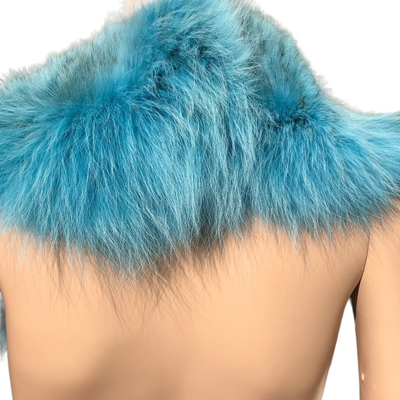 St. John Couture NWT blue lynx collar - Picture 9 of 11